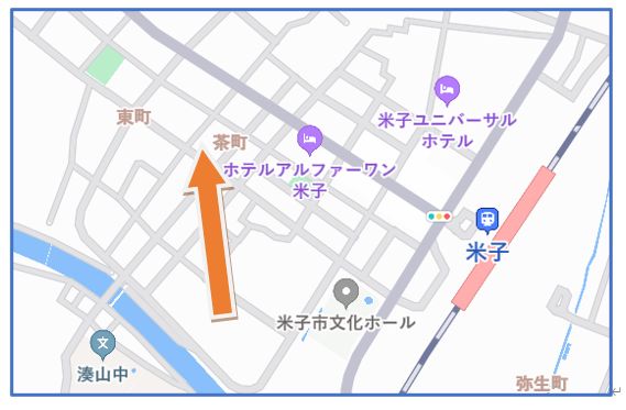米子駅からの「地図